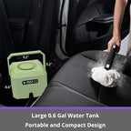 awasky Steam Cleaner: 1650W, Fast 50-Sec Heat-Up-21-Piece Kit Refill Anytime-No Cooling-Detachable Hose Steamer Mop for Home Use Car Bed Furniture Bathroom Tile Grout Floor Cleaning And More Green