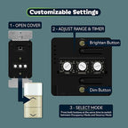 TOPGREENER Motion Sensor Light Switch Dimmer, Electronic Dimmer with PIR Motion Sensor, Occupancy & Vacancy Modes, 150W LED/CFL, Single-Pole, UL Listed, TDODS5-120-I, Ivory