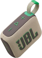 JBL Go 4 - Ultra-Portable, Waterproof and Dustproof Bluetooth Speaker, Big JBL Pro Sound with Punchy bass, 7-Hour Built-in Battery, Made in Part with Recycled Materials (Sand)