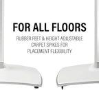 Sanus Height Adjustable Speaker Stands for Sonos Era 300™ - 17" Height Adjustment Sonos Stand Includes Carpet Spikes & Rubber Pads - Easy DIY Install Comes w/All Hardware - White Pair