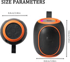 Portable Bluetooth Speaker – 8W HD audio quality, TWS stereo pairing, LED light show, compact and portable, suitable for outdoor use, can be used in cars, travel and parties, a cool teen gift(Orange)
