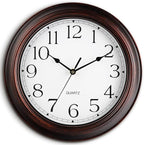 KECYET 14 Inch Wall Clocks Battery Operated Silent Non-Ticking Wall Clock Vintage Retro Rustic Style Decorative for Living Room Kitchen Farmhouse (Bronze)