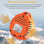 Portable Carbon Monoxide Detectors, 6-in-1 CO Detector, CO/O2/Temperature/Humidity/Altitude/Atmospheric Pressure, Portable Oxygen Detector with Alarm & Color Backlight, for Indoor, Camping, RV,Travel