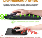BOCHEERY Ergonomic Mouse Pad Wrist Support,Upgrade Mousepad with Massage Design,Non-Slip PU Base Desktop Mouse Pads for Pain Relief, Computer, Office & Home,12 x 8 in（F-Black Human Skeleton）