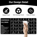 Baziabbo Office Desk Mat,Conference Call Bingo Mouse Pad for Virtual Meetings,Work from Home Computer Accessory，Non-Slip Desk Pad with Stitched Edges for Computer (Bingo)