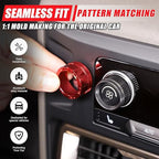 for Hummer EV Accessories Rear Air Conditioner Switch Button Knob Cover,Climate Control Knob Aluminum A/C Decal Trim Rings for Hummer EV SUV Truck 2024 2025+ (Mecha Model Red)