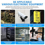 HuanQiuSensmart 110V AC to 12V DC Transformer, 12V 500W 40A Switching Power Converter, Built-in Cooling Fan, with Various Power adapters.