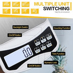 Digital Lab Scale 5000g x 0.1g LCD Display Analytical Balance Jewelry Scale Precision Electronic Scale Scientific Scale 0.1g Accuracy for Laboratory, Kitchen, and Food Measurement (5000g x 0.1g)