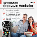 ANDERIC RRCM7500 for Channel Master DVR Remote Control CM7500XRC2 Replacement Remote for Channel Master - Works 100% - Works CM7500XRC2, CM7500GB16, CM7001, CM7004, CM7500TB1