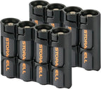 AA Battery Storage Caddy by Storacell (2 Pack), Black, Holds 4 Batteries (Not included)