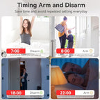 CPVAN WiFi Motion Sensor Alarm, 125dB Wireless DIY Smart PIR Motion Detector with Door/Window Sensor for Home Security System - On Spot Alarm & APP Alert, Black