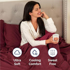 Twin XL Size 3 Piece Sheet Set - Comfy Breathable & Cooling Bed Sheets Set - Hotel Luxury Bedding for Women, Men, Kids, Teens, Boys & Girls - Deep Pockets, Soft and Wrinkle Free - Oeko-Tex - Burgundy