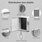 Namunanee Outdoor Electrical Junction Box, ABS Water Resistant Enclosure with Internal Mounting Panel & Hinged Cover, 9.2" H* 7" L* 4.6" W