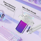 MAONO USB Gaming Microphone with Noise Cancellation, Computer PC Mic with Boom Arm, RGB Light, Mute, Gain, Monitoring Streaming Mic for Podcast, YouTube, Twitch, Discord, PS5/4, GamerWave DGM20S