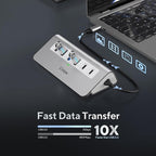 P9 USB C Docking Station, intpw 9-in-1 USB C Hub with 4K HDMI, PD 100W, 3 Type A/C 3.0 5Gbps, 2 Type-A 2.0, SD/TF, Aluminum USB Hub for Laptop,MacBook, iPad, iPhone 17 Series