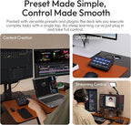 ULANZI D200H 7-in-1 Deck U-Studio Stream Controller Shortcut Keyboard, LCD Customizable Macro Keys Programmable Keypad Soundboard to Control Apps and Software Like OBS Twitch YouTube for Mac/PC