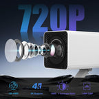 [Built-in Apps & 2026 Upgraded] Mini Projector｜Portable Projector 1080P/4K Support｜Smart Projector with Auto Keystone Correction｜Home/Movie Projector for Phone/TV Stick/Laptop