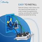 Shelly 1 Mini Gen4 | Wi-Fi, Zigbee & Matter Smart Relay Switch with Dry Contacts, 1-Channel 8A | Home Automation | Alexa, SmartThings, Google, Apple HomeKit Compatible | Garage Door Opener (2 Pack)