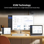 KTC 32 Inch 4K Smart Monitor with Google TV System UHD 3440x2560P Hey Google Voice Remote Netflix Licensed Dolby Audio HDR KVM Technology WiFi Bluetooth 65W PD Type C Fast Charger VESA Support