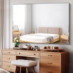 CILIBER 60x40 Large Beveled Mirror, Frameless Beveled Bathroom Mirrors for Over Sink, Upgraded Shatterproof Beveled Frameless Vanity Mirror for Bathroom,Bedroom,Living Room and Entryway
