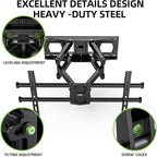 USX MOUNT Full Motion TV Wall Mount for 42-82 Inch TVs up to 120lbs, Wall Mount TV Bracket with Articulating Swivel Tilt Extension Leveling, Max VESA 600x400mm Fits 12/16" Wood Stud