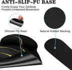 Britimes Black Gold Marble Keyboard Mouse Pad Set 4in1 Large Mousepad+Keyboard Wrist Rest+Mouse Wrist Rest+Coaster Ergonomic Design for Home Office Computer 35.4x15.7 inches