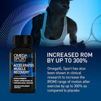 OmegaXL Sport Extra Strength Muscle Recovery Supplement and Respiratory Support Supplement - Improves DOMS and ROM, Clinically Supported Green-Lipped Mussel Oil (60 Softgels)