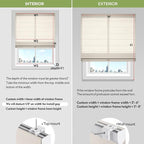 ZSTARR Smart Roman Shades Rechargeable Motorized Blinds with Remote Light Filtering Roman Window Shades Plain Fold Soft for Doors Bedroom, Custom Size (Sheer Beige)