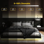 Pandery COB LED Strip Light,CCT Dimmable Strips Light,2700K-6500K,32.8ft/10m,8mm Wide,CRI90+ 24V LED Strips Kit with Bluetooth APP Control/Music Mode,for Bedroom,Kitchen,DIY Lighting
