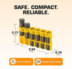 Storacell Slimline AA-6 Battery Storage Caddy and Dispenser (Pack of 2), Yellow, Holds 6 AA Batteries (Not Included), Durable & Compact Design, The Original Battery Caddy, Made in The USA