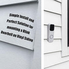 TEYOUYI Vinyl Siding Mount for Blink Doorbell, Angle Mount Wedge for Blink Video Doorbell (4" Standard Vinyl, Hardi Board, Aluminum, Cedar White