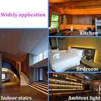 WOBANE LED Strip Lights 32.8ft Warm White, Dimmable Light Strip Kit with Remote and ETL Listed Power Supply, 600 LEDs Supper Bright Tape Lights for Room, Kitchen, Bed, Under Cabinet, Wardrobe, 3000K