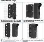 Blink Doorbell Mount, Angle Adjustable Mount for Blink Video Doorbell 2nd Gen (2025 release), Full Protection Mounting Bracket for Blink Doorbell Camera, Wider Viewing Range (Black)