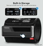 Checkme WiFi Blood Pressure Monitor for Home Use, Bluetooth Automatic Arm Cuff, Smart Digital BP Machine, Wireless Portable USB Rechargeable with X3 Accuracy Function, Free APP for iOS & Android Black