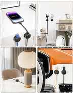 14 Pack Magnetic Cord Organizer - Cord Organizer for Desk - Cord Holder - Cord Holder for Nightstand, Magnetic Cable Clips, for Desk, Nightstand, Phone Charger, Computer, Home, Office, Car