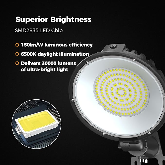 AIKVSXER 200W LED Barn Light 30000LM Dusk to Dawn Photocell LED Outdoor Area Security Light IP66 6500K Daylight for Yard Street Farm Garden Garage 1 Pack
