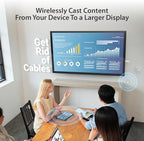 j5create ScreenCast 4K Max Wireless Display Adapter with Enhanced Antenna, Streaming Video & Audio from Mobile/Tablet/Laptop, Supports AirPlay/Miracast/Chromecast on Windows/MacOS/Android (JVAW76MAX)