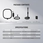 NEEWER Basics 2 Pack 5" Full Screen LED Ring Light with Stands for Desk Video Conference, 10W Bi Color Edge Lit Computer Laptop Webcam Zoom Calls Lighting Streaming Phone Recording, CRI95, NL10