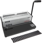 Rayson SD-1201 Binding Machine Punching and Binding with Combs Set - 21 Hole/ 200 Sheets Paper Comb Binder