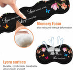Ergonomic Keyboard Wrist Rest & Mouse Pad Wrist Rest Set,Large XXL Gaming Desk Mat 31.5"x 11.8" with Non-Slip Base, Memory Foam,Easy Typing Pain Relief for Home & Office,Floral Quote Live Laugh Love