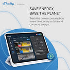 Shelly 1PM Gen3 | WiFi Smart Relay Switch with Power Metering, 1-Channel 16A | Home Automation | Compatible with Alexa & Google Home | iOS Android App | No Hub | Wireless Lighting Control