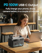 Portable Power Station 600W(1200W Surge), 288Wh(90,000mAh) Solar Generator LiFePO4 Battery with AC Outlets, 1.7H Fast Charging for Home & Emergency, Hurricane, CPAP