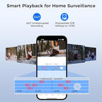 Hiseeu 12MP PoE Security Camera System, 8 Pcs 12MP Security Cameras, 121° Wide View, Person Vehicle Detect, 2-Way Audio, Soptlights Color Night Vision, 16 CH PoE NVR with 4TB HDD for Home Surveillance