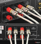 Nakamichi FanLock Excel Series 24k Gold Plated Banana Plugs 10 AWG - 18 AWG Gauge Size 4mm for Speakers Amplifier Hi-Fi Stereo Home Theatre Radio Audio Wire Cable Quick Connector, 24 Pcs (12-Pairs)