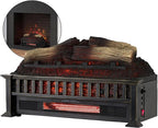 Country Living 23 inch Electric Log Set | Crackling Sound | 1000 Sq Ft Heater | Faux Logs Insert with Infrared Flames for Existing Fireplaces | Remote Control Included