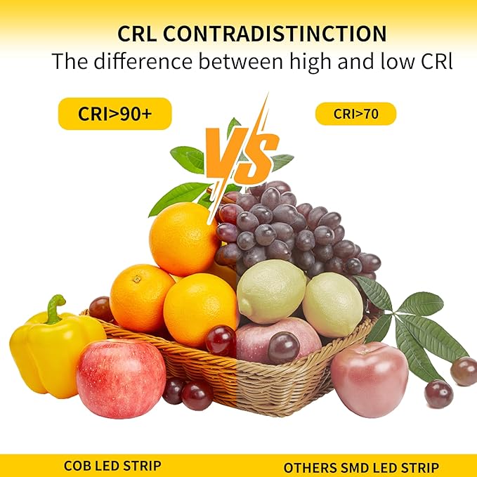 Pandery COB LED Strip,LED Strip Lights 3M/9.84ft,Touch Dimmable LED Strips,CRI90+,6000K Natural White cob led,1600LEDs,24V LED Tape Lights,Indoor for Bedroom, Kitchen, TV, Mirror,Cabinet