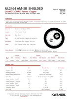 KWANGIL 2C 20AWG AMSB Shielded Cable Wire (UL2464) - Highly Flexible Str TC, PVC Ins, OS+TC BRD, PVC JKT for CNC Machine, Stepper Motor, VFD Spindle (Matte Black 50FT)