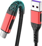 Durcord USB C Cable, Upgarded 2Pack 3ft Fast Charging 3 Feet USB Type C Charging Cord Cable, 3 Foot Type C Charger Nylon Braided USB Cable Compatible with iPhone 15/Pro/Plust/Max/Samsung etc-Red