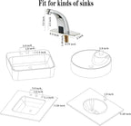 Halo Sanitary Updated H59 Brass Touchless Sensor Faucet for Office, Factory & Commercial with Deck Plate, Chrome Auto Bathroom Sink