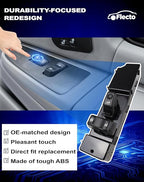 Flecto Power Window Switch Front Passenger Side 19115820 with Door Lock Compatible with 2003-2007 Chevy Avalanche Silverado Suburban Tahoe GMC Yukon Sierra Cadillac Escalade, Replace 920-020 DWS-241